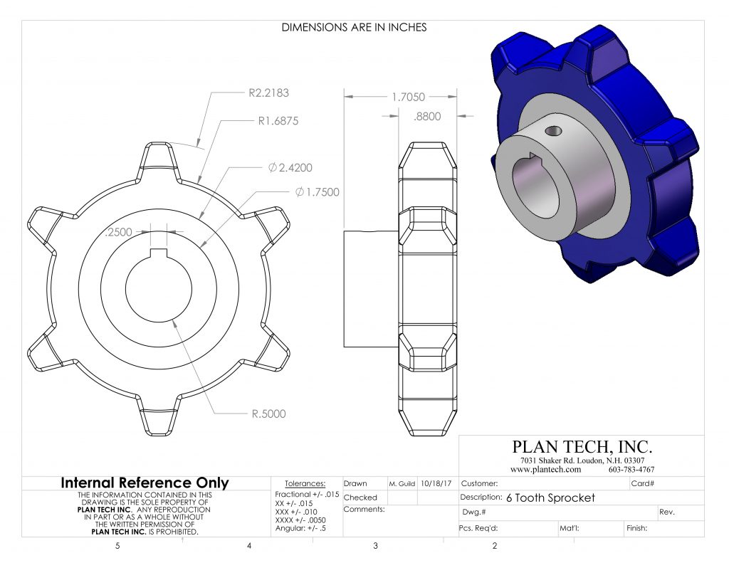 Polyurethane Chain Sprockets Urethane Chain Sprockets Plan Tech